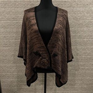 Soft Surroundings Elegant Brown Poncho one size